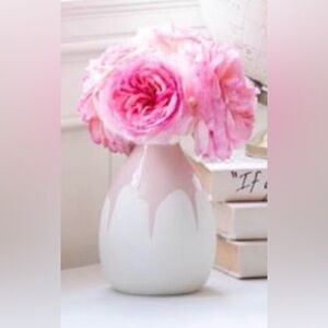 Isaac Mizrahi Loves XO Sienna Vase Pink & Cream | New in Box